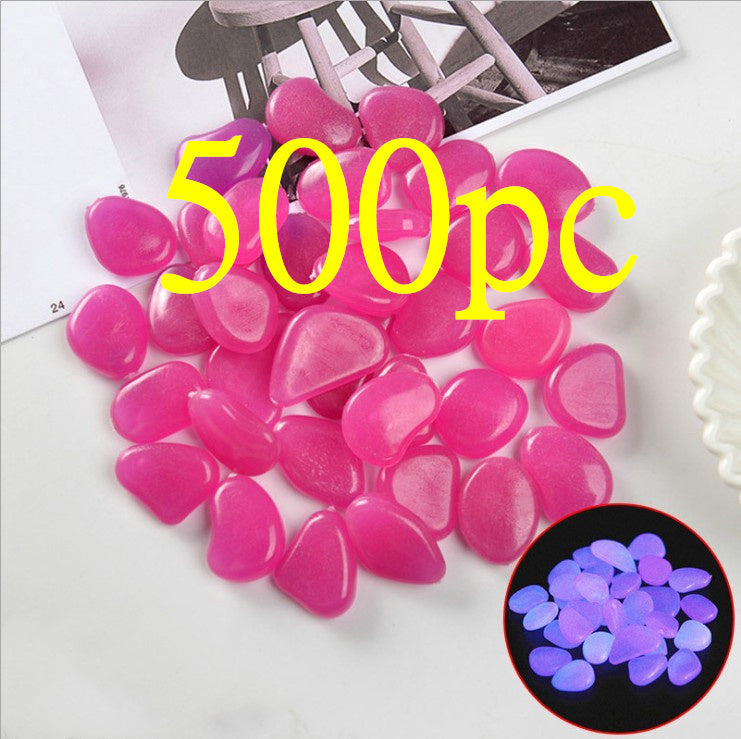 Luminous Stones Fluorescent Aquarium Pebbles Fish Tank Garden Luminous Stones