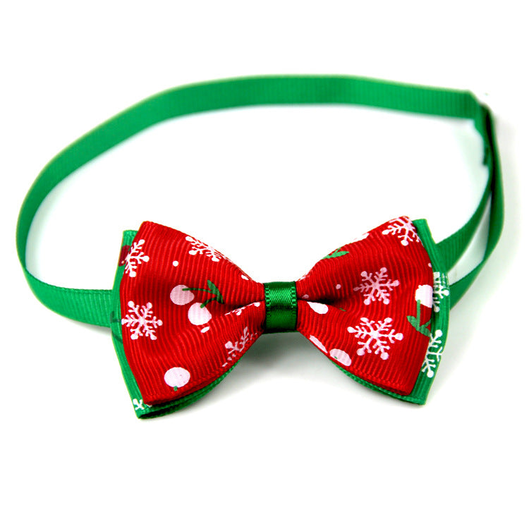 1 Pieces Cute Christmas Pet Supplies Handmade Ribbon Dog Bow Ties 8 Colors Cat Neck Tie Dog Accessories