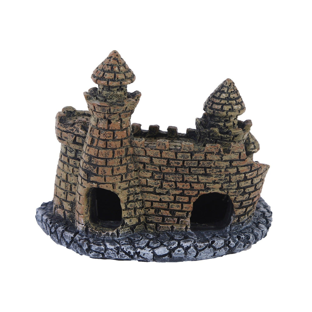 Castle water grass landscaping fish tank resin ornaments