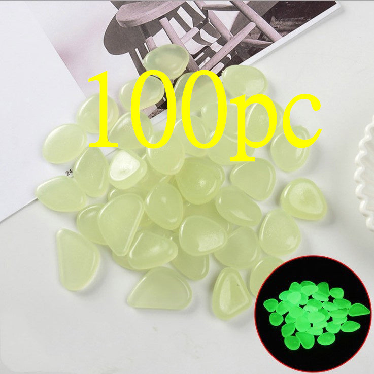 Luminous Stones Fluorescent Aquarium Pebbles Fish Tank Garden Luminous Stones