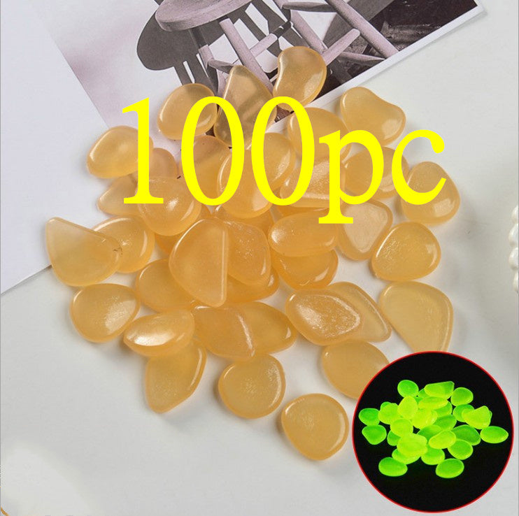 Luminous Stones Fluorescent Aquarium Pebbles Fish Tank Garden Luminous Stones